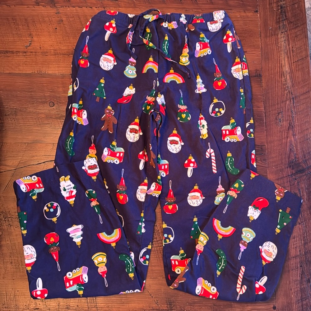 Hanna Andersson Holiday Flannel Pajama Pants Euc